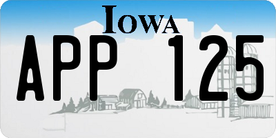 IA license plate APP125