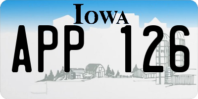 IA license plate APP126