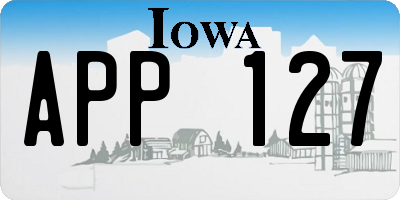IA license plate APP127