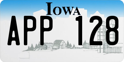 IA license plate APP128