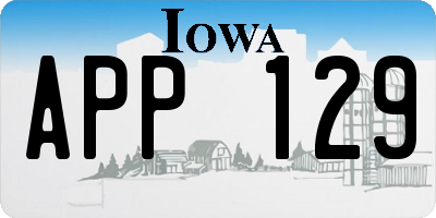 IA license plate APP129