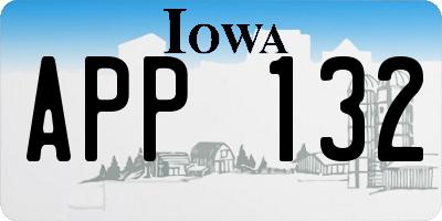 IA license plate APP132