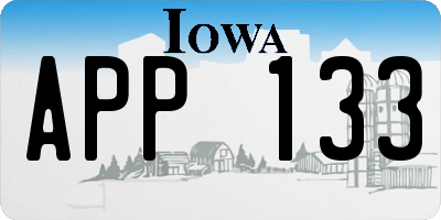 IA license plate APP133
