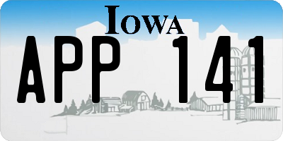 IA license plate APP141