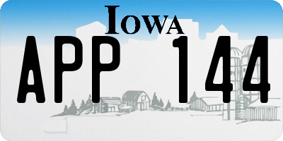 IA license plate APP144