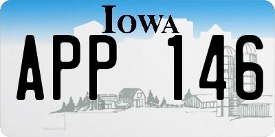 IA license plate APP146