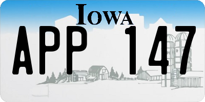 IA license plate APP147