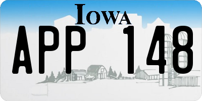 IA license plate APP148
