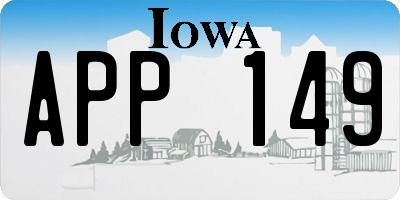 IA license plate APP149