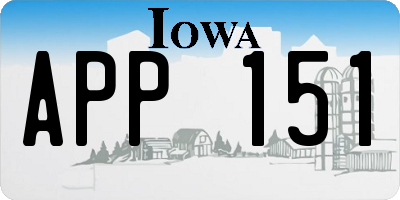 IA license plate APP151