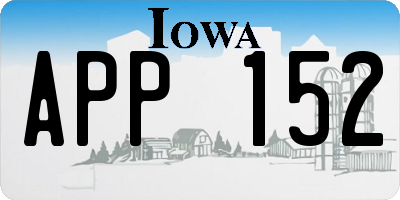 IA license plate APP152