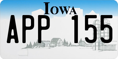 IA license plate APP155