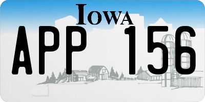 IA license plate APP156