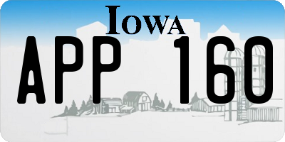 IA license plate APP160