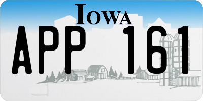 IA license plate APP161