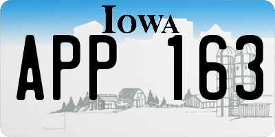 IA license plate APP163