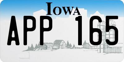 IA license plate APP165