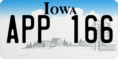 IA license plate APP166