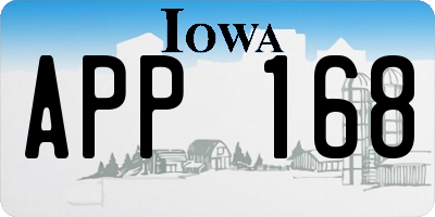 IA license plate APP168