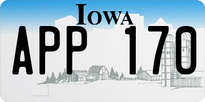 IA license plate APP170