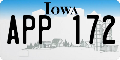 IA license plate APP172