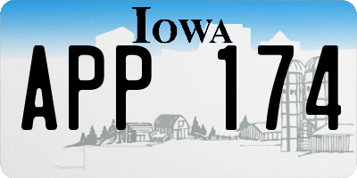 IA license plate APP174