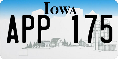 IA license plate APP175