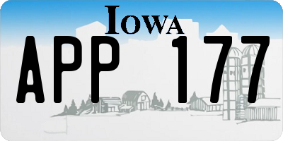 IA license plate APP177