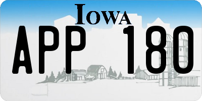 IA license plate APP180