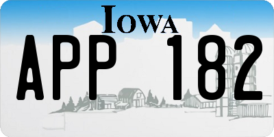 IA license plate APP182