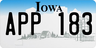 IA license plate APP183