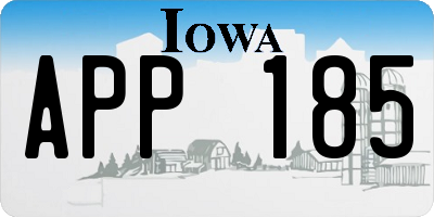 IA license plate APP185