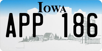 IA license plate APP186