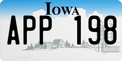 IA license plate APP198