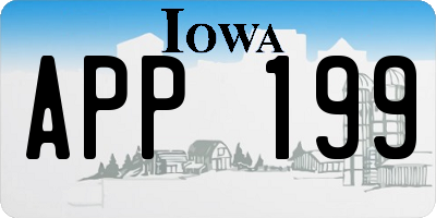 IA license plate APP199