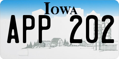 IA license plate APP202
