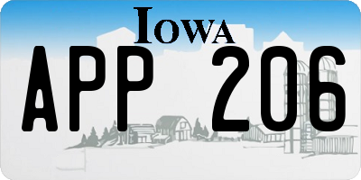 IA license plate APP206