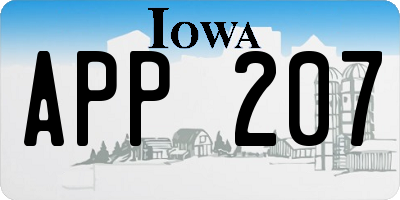 IA license plate APP207