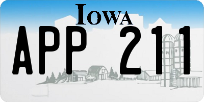 IA license plate APP211