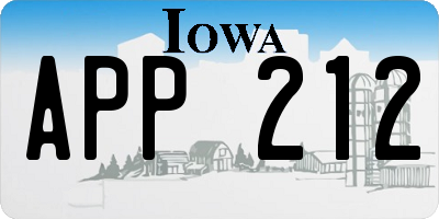 IA license plate APP212