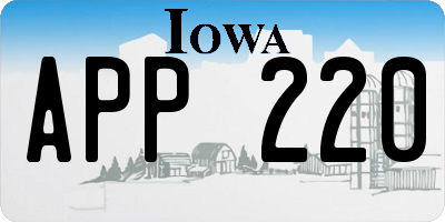 IA license plate APP220