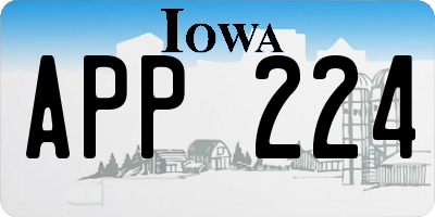 IA license plate APP224