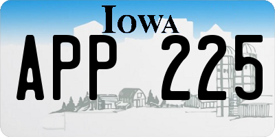 IA license plate APP225