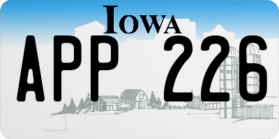 IA license plate APP226