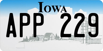 IA license plate APP229