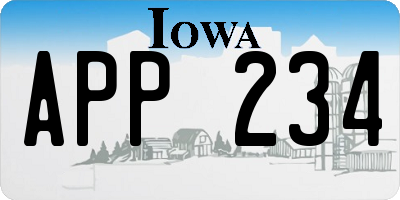 IA license plate APP234