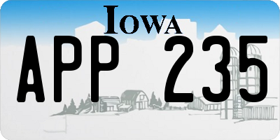 IA license plate APP235