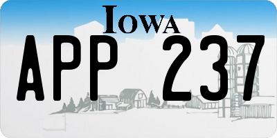 IA license plate APP237