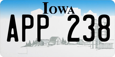 IA license plate APP238