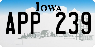 IA license plate APP239